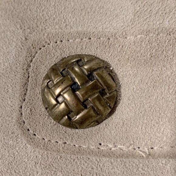 AMORE MIO suede belt goldtone hardware with rhinestones/crystals sz Small - Picture 4 of 10